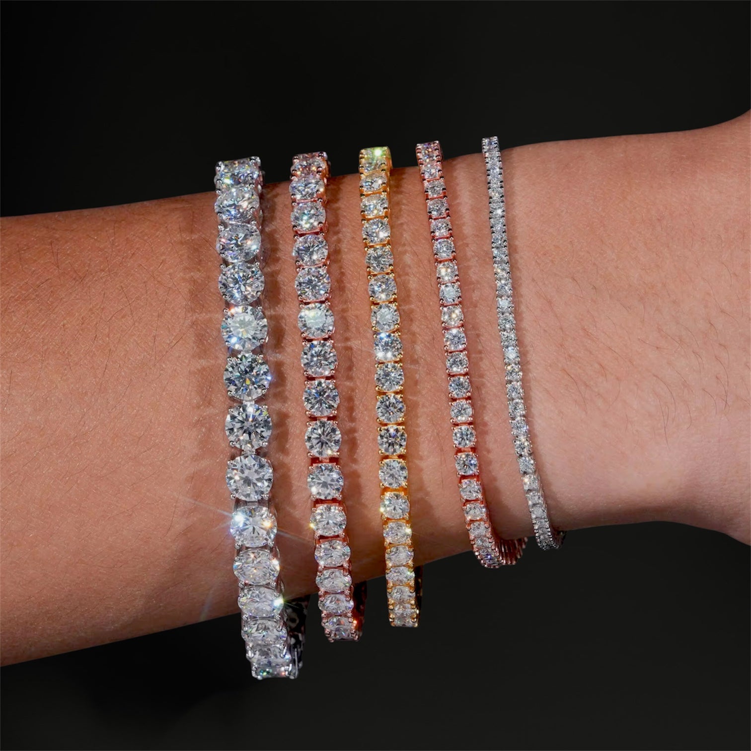 Iced Out Moissanite Tennis Bracelet