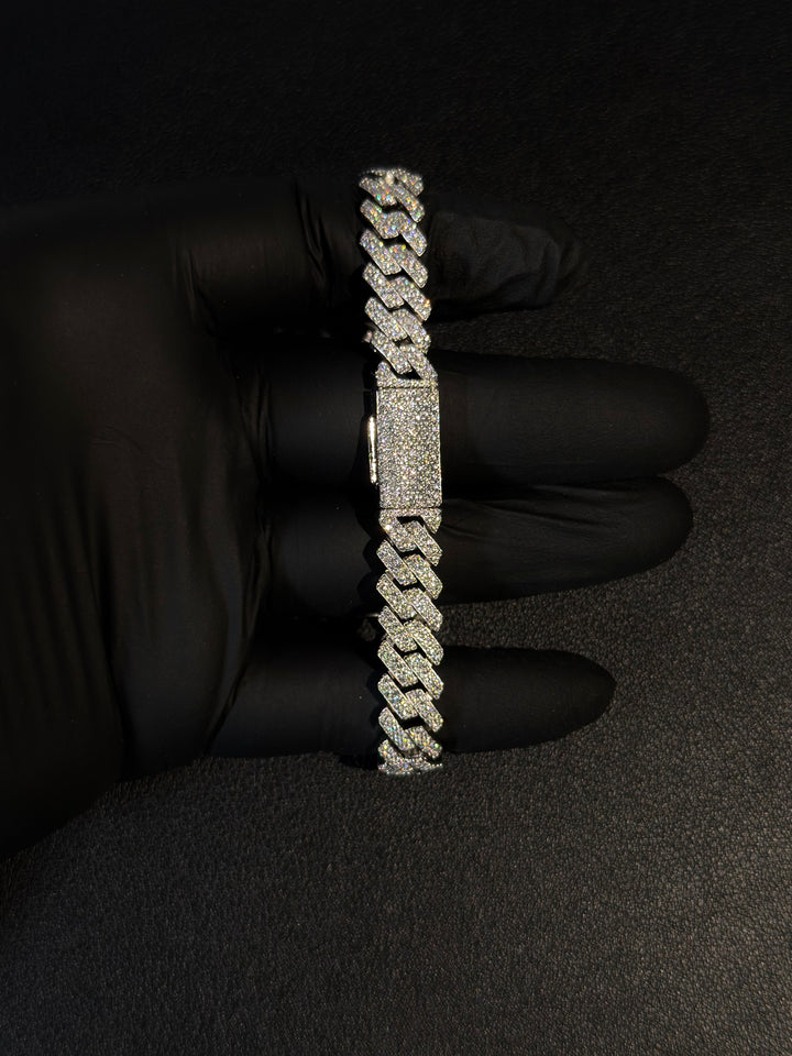 Iced Miami Cuban Link Prong Bracelet