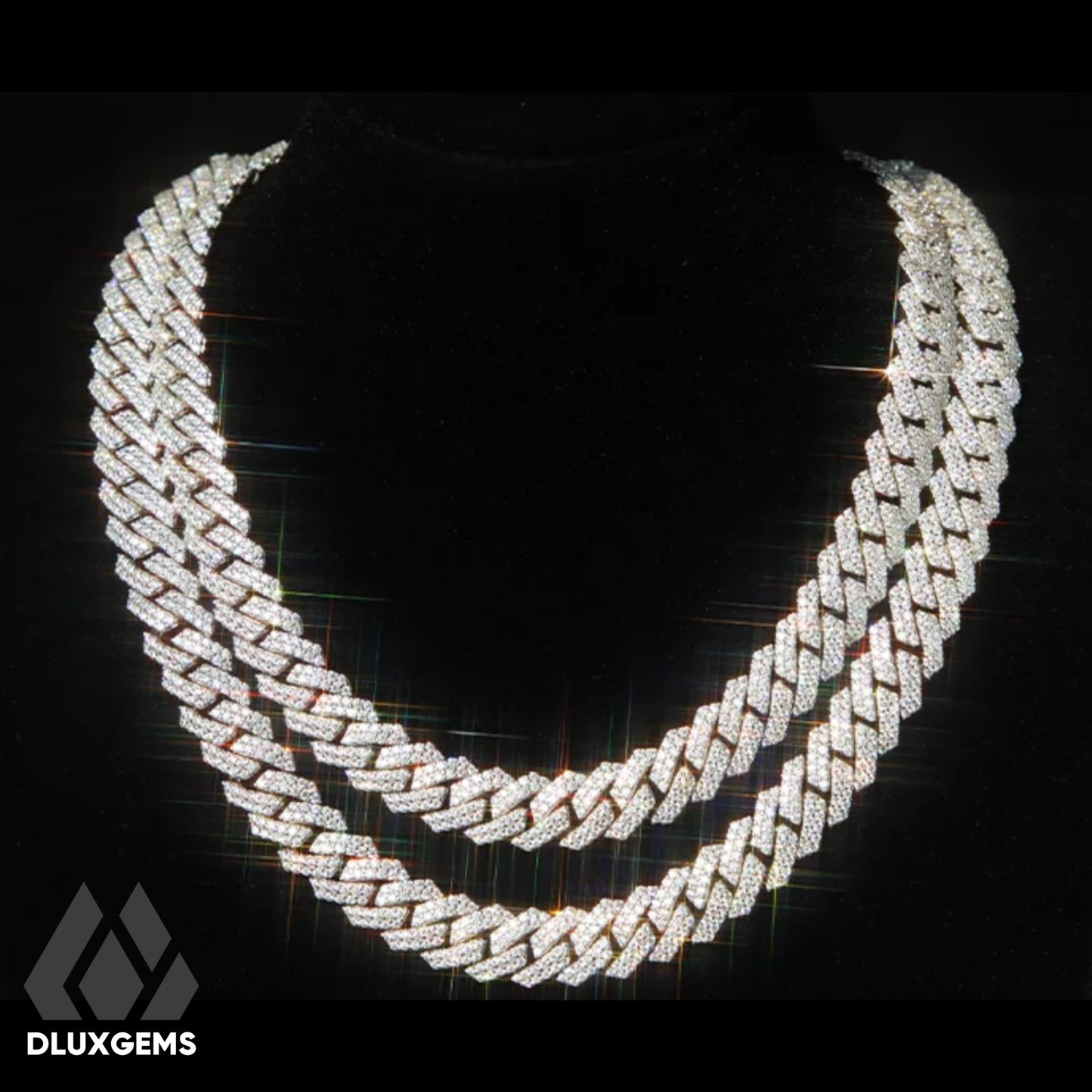 La Cubana Miami Cuban 2 Row Iced Out Chain