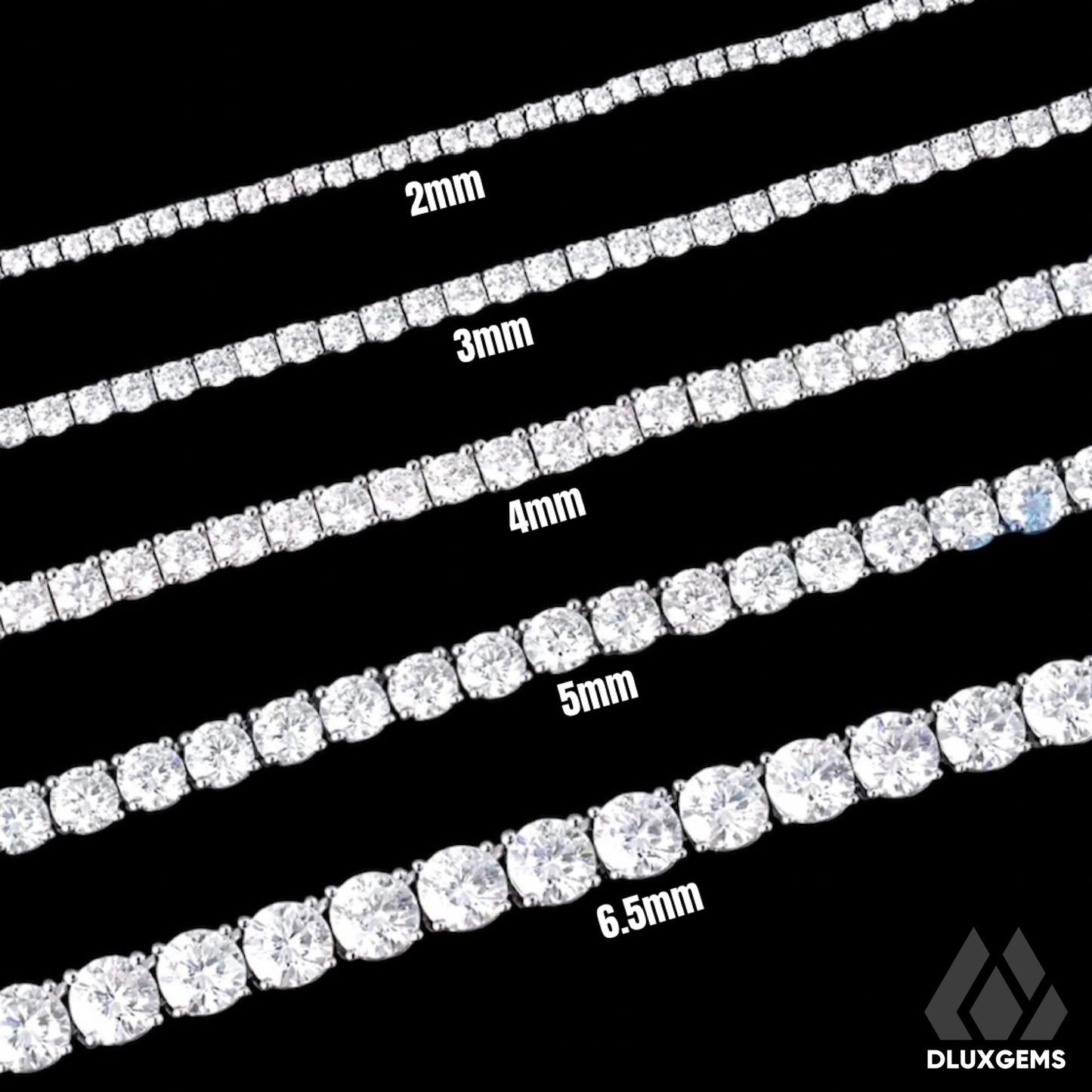 Iced Out Moissanite Tennis Chain