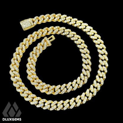 La Cubana Curb Cuban 1 Row Iced Out Chain