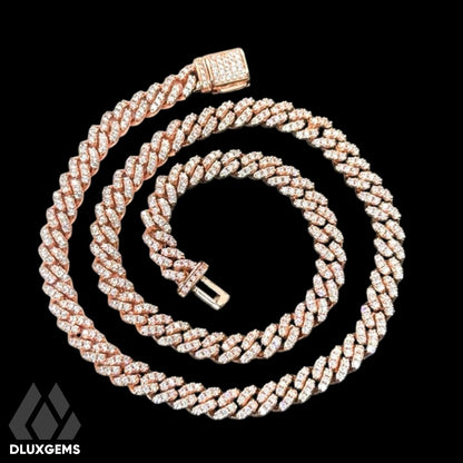 La Cubana Curb Cuban 1 Row Iced Out Chain