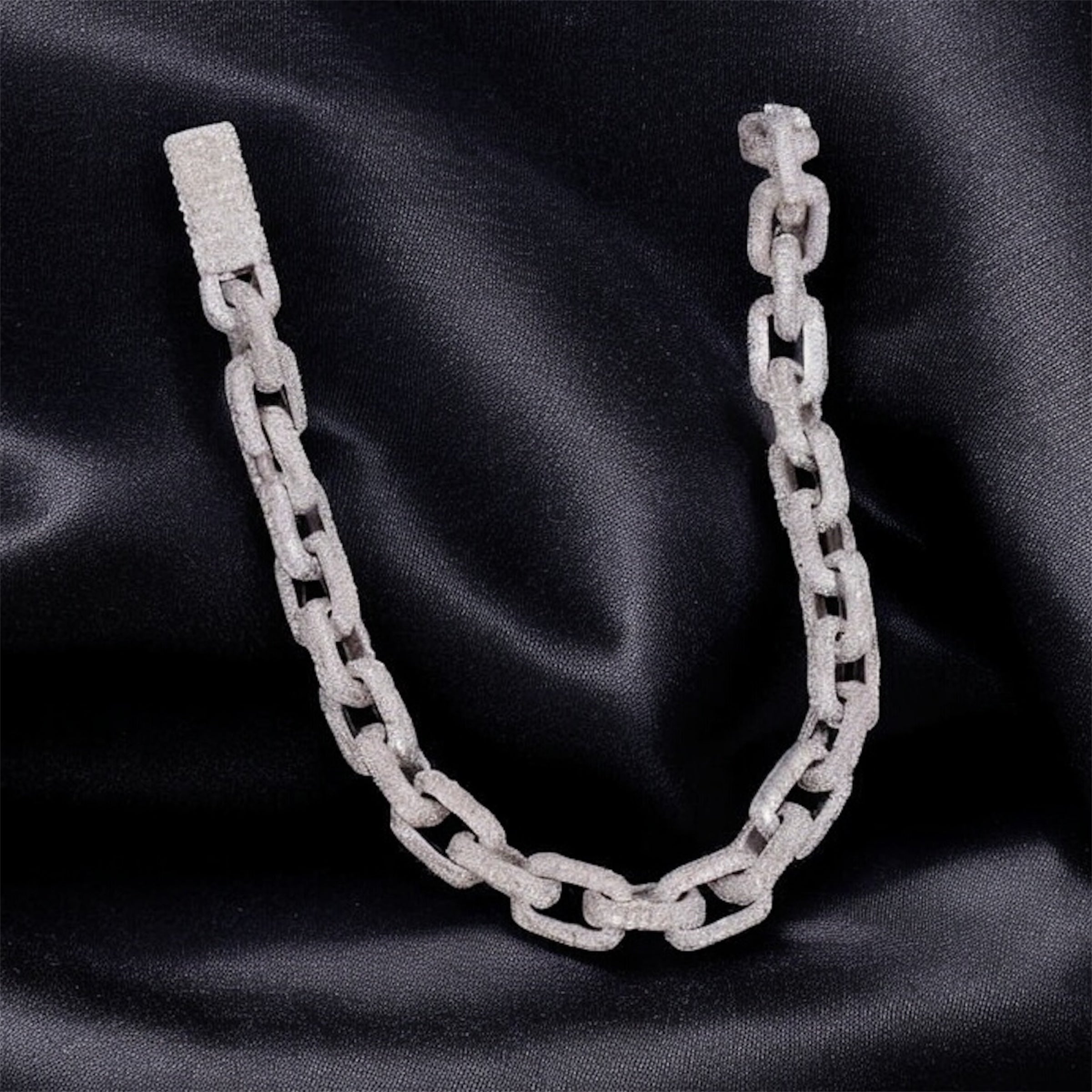 Iced Anchor Link Bracelet