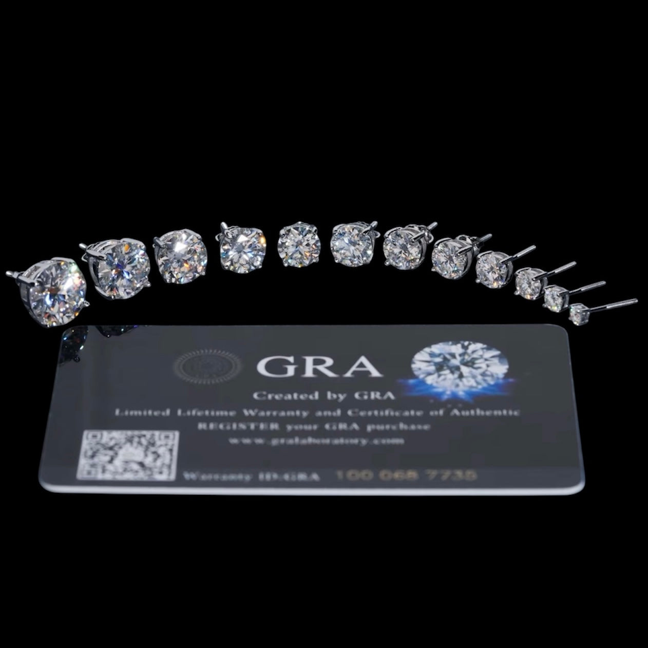 Round Moissanite Stud Earrings (Screwback)