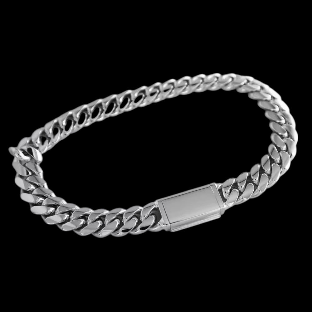 Classic Cuban Link Bracelet (Plain Sleek Lock)
