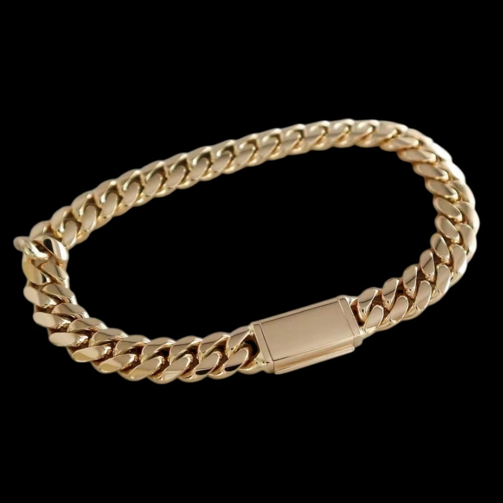 Classic Cuban Link Bracelet (Plain Sleek Lock)
