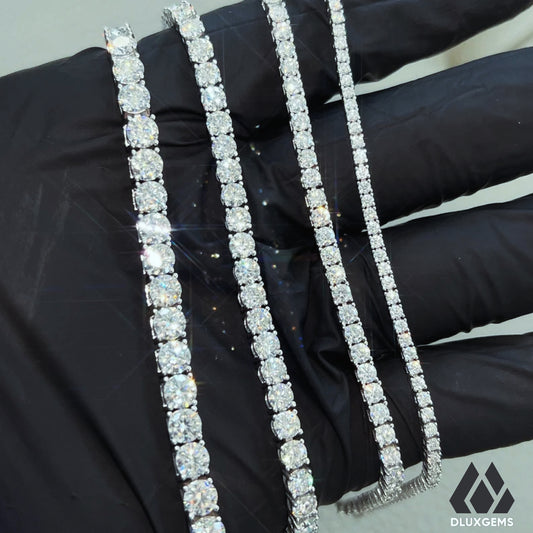 Iced Out Moissanite Tennis Chain