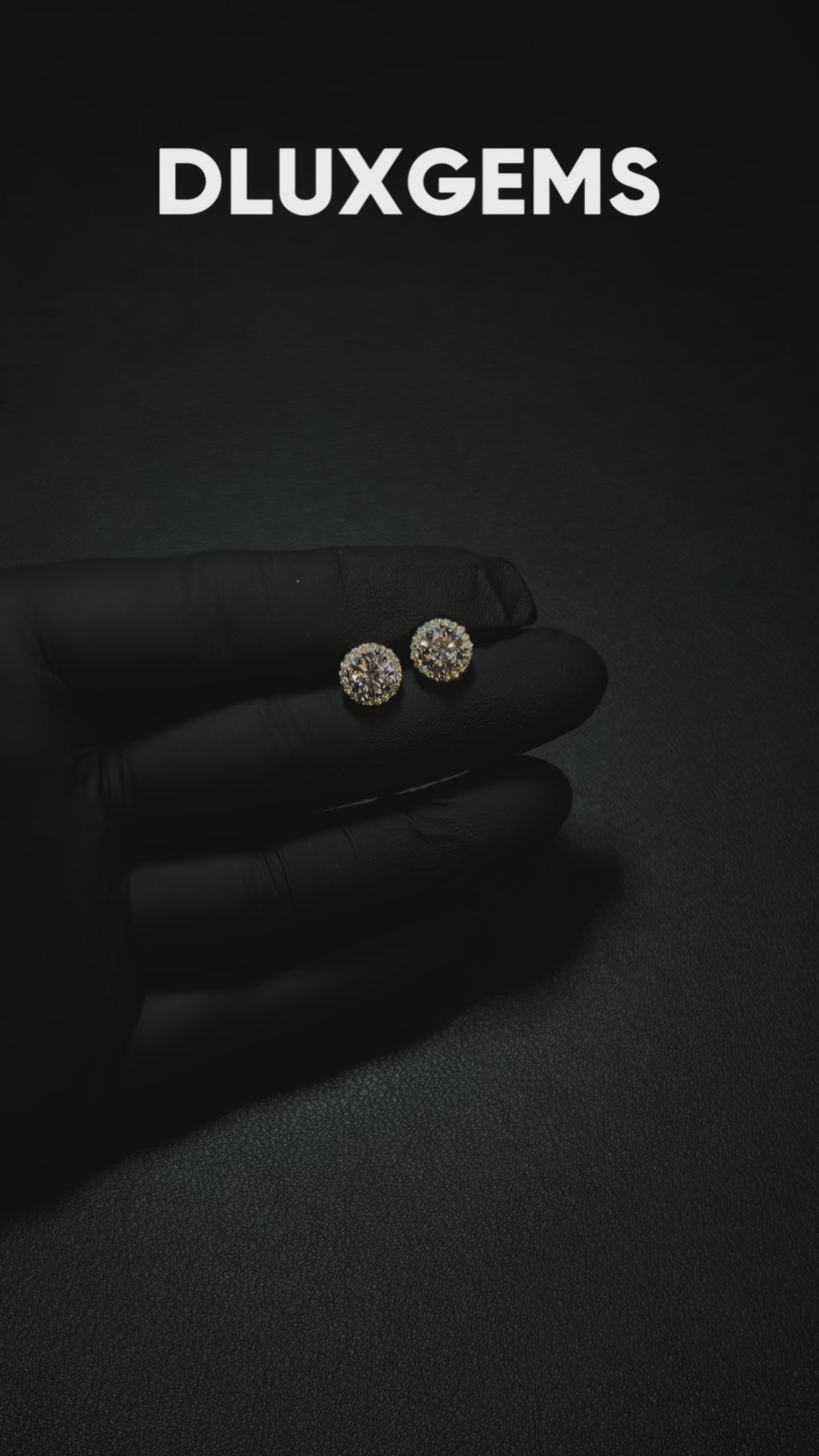 Round Halo Stud Earrings